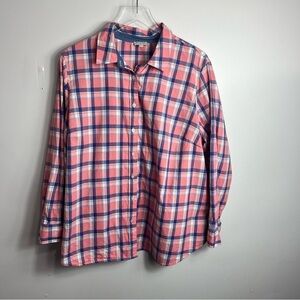 Talbots Plus Cotton Plaid Shirt size 2x 1290